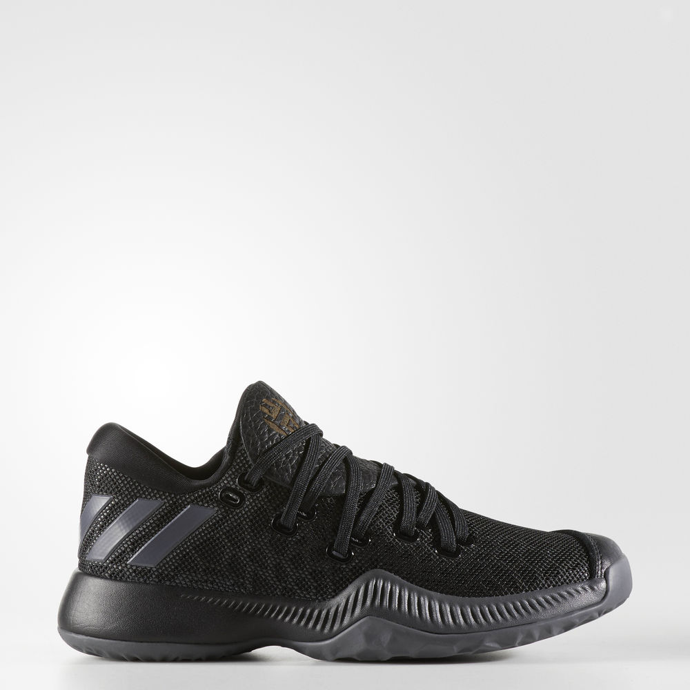 Adidas Harden B/E - παπουτσια μπασκετ για κοριτσια - Μαυρα/Γκρι/Ασπρα,Μέγεθος: EU 27 – 39 1/3 (194XU